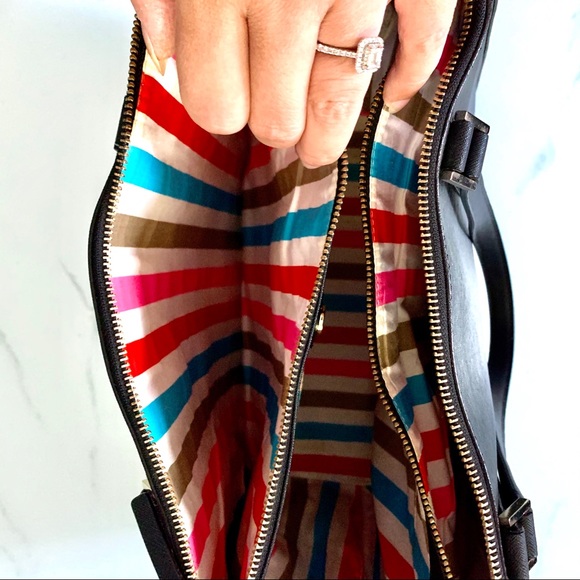 Kate Spade Newbury Lane Cadene Black Leather Tote - Picture 12 of 16